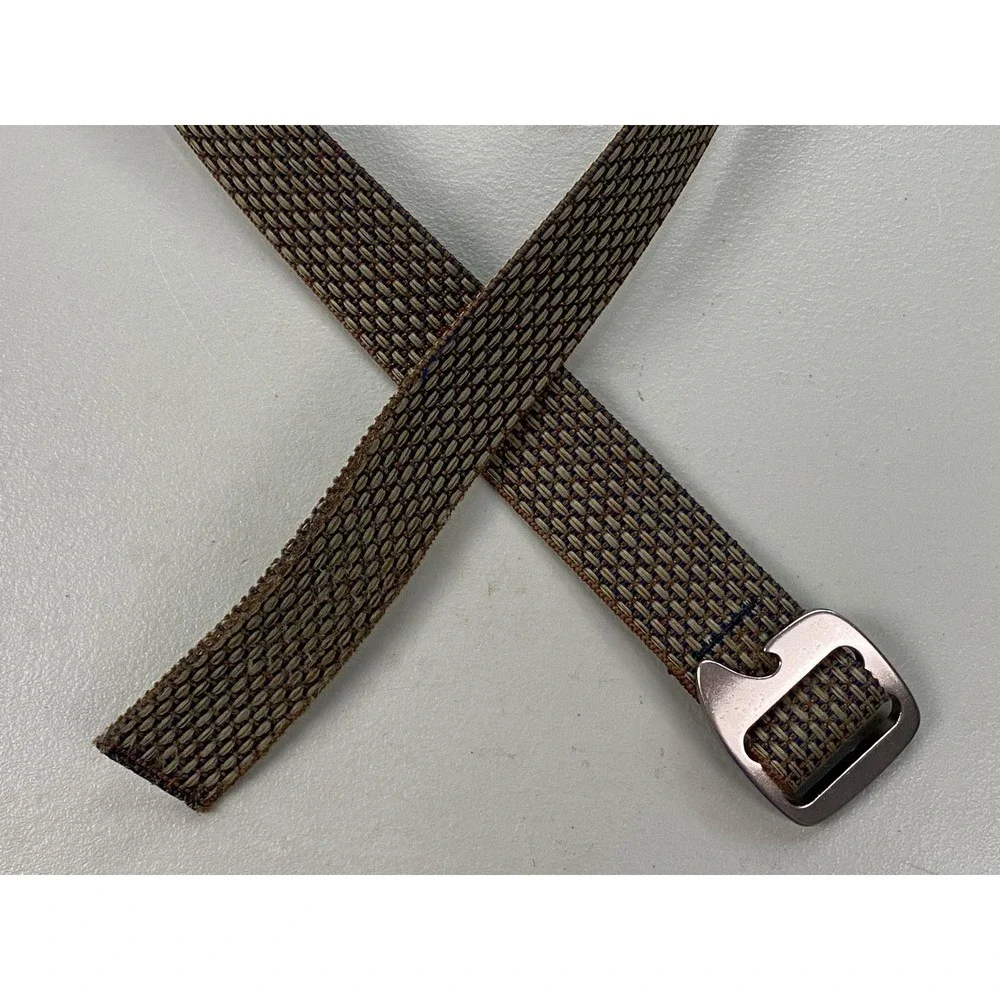 Bison Designs Belt Mens Medium Brown Nylon Webbing Bottle Opener 34 36 38